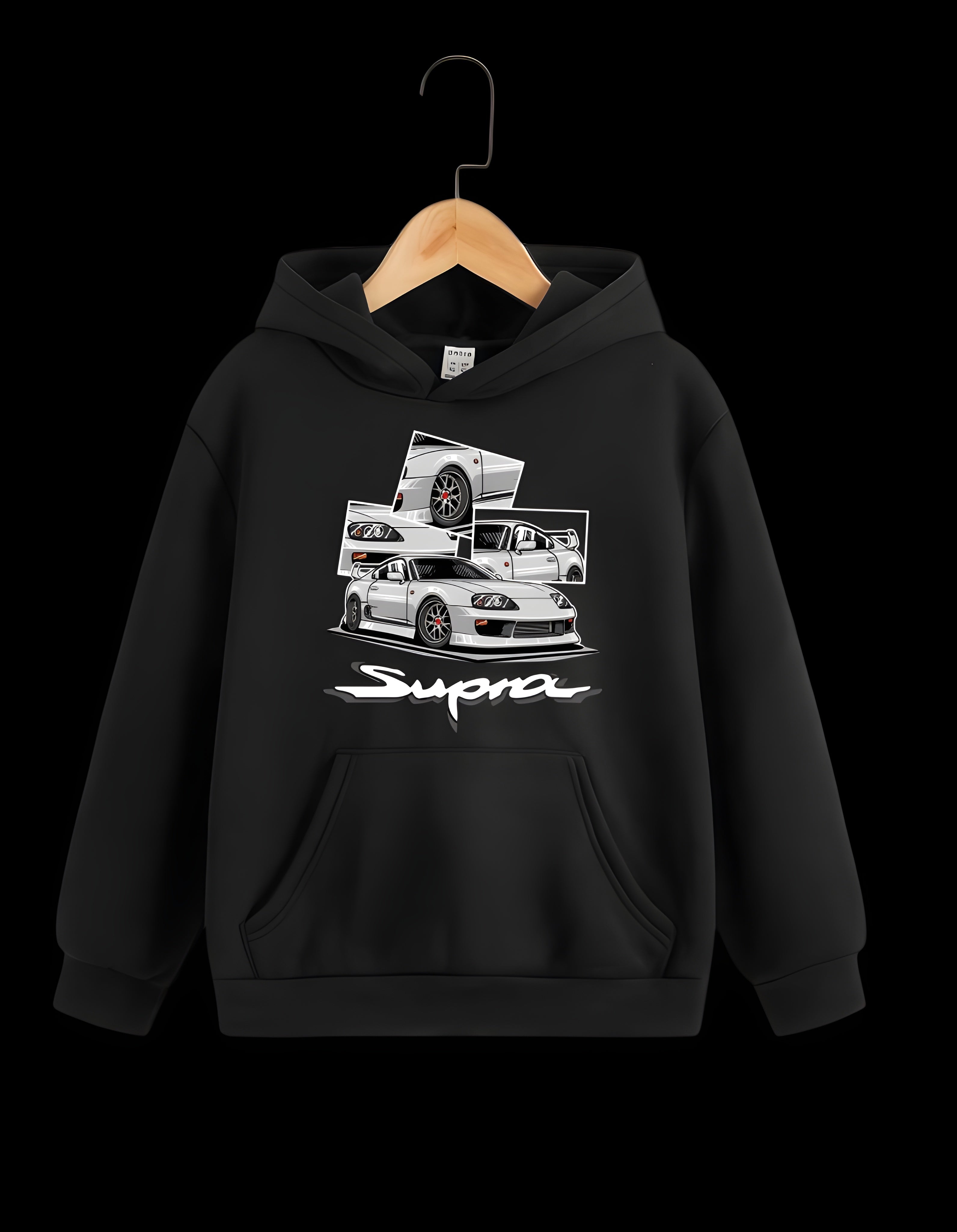TOYOTA SUPRA MK4 BLACK FULL SLEEVE HOODIE
